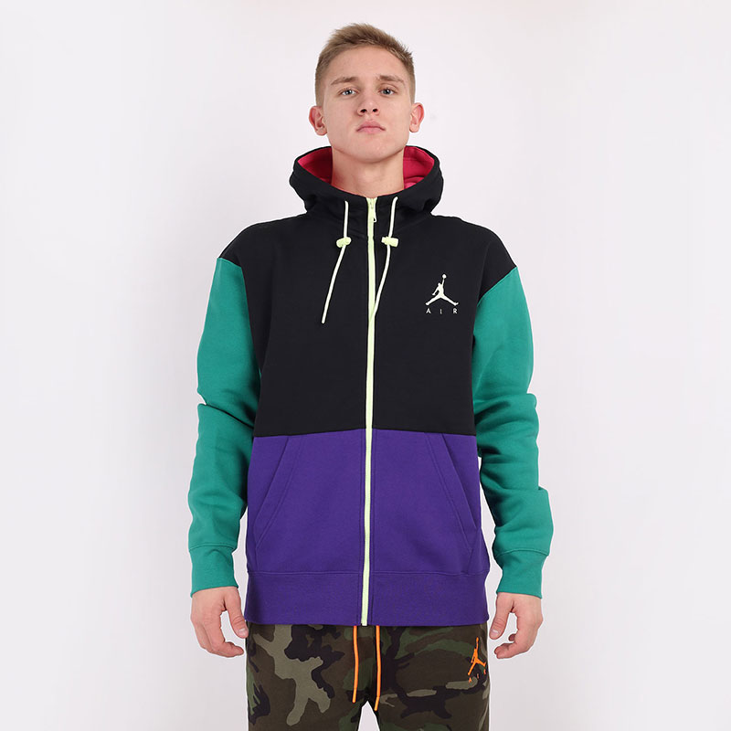 мужская разноцветная толстовка Jordan Jumpman Air Fleece Full-Zip CK6679-011 - цена, описание, фото 3